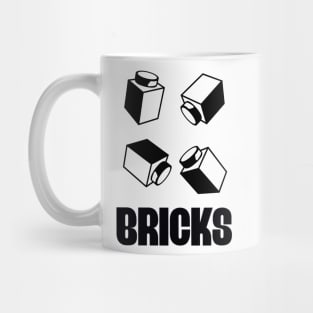 "BRICKS", by Customize My Minifig Mug